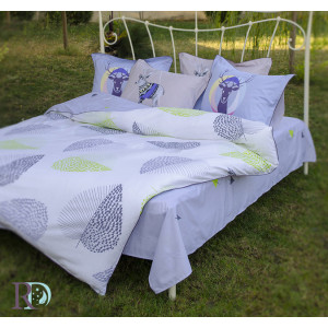 Дизайнерски спален комплект от памучен сатен Deer